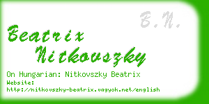 beatrix nitkovszky business card